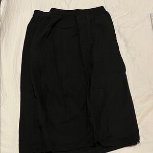 Black linen skirt